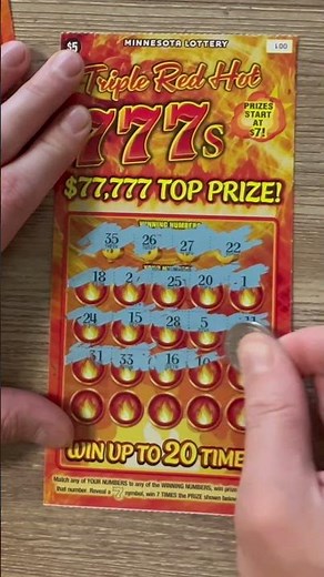Triple Red 777s Minnesota instant ticket #msscratch #lottery #scratchin