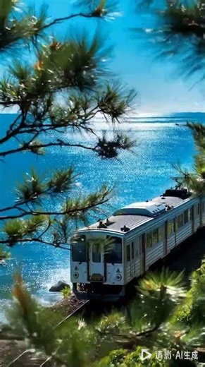 🚂👀Viewing Scenery From a Train – Distant Mountains+Soft Sunlight (Relaxing)#ViewingSceneryFromTrain