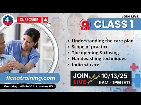 CNA Class 1: Care Plan, Scope of Practice, Handwashing & Indirect Care | CNA Training Live!