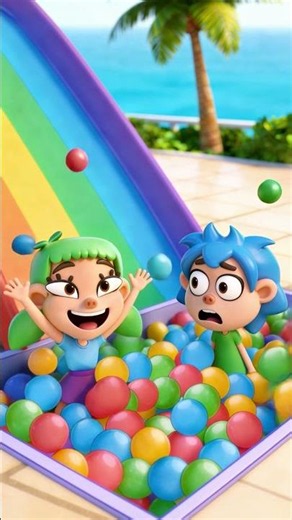 🌈 Rainbow Slide Adventure! 🛝 Stay Safe and Have Fun!