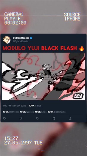 Yuji Black Flash is insane ⚡️🔥 ##jujutsukaisen #anime #animeedit #jjk #modulo #manga #yuji #sukuna