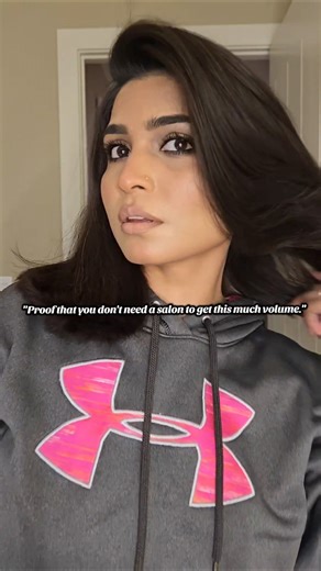 ​"Proof that you don't need a salon to get this much volume"​#athomeblowout​#hairtutorial​#hairhacks