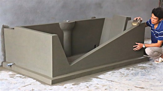 Creative Aquarium with Cement and Brick | Simple and easy to do | Amazing good job!