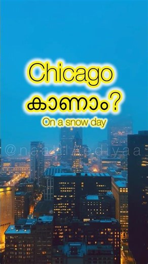 മഞ്ഞിൽ Chicago മനോഹരമല്ലേ?❤️ #shorts #chicago #beautiful #snow #malayalam #winter #trump #america