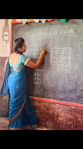 Aliveli Paltasingi🦋 | Easy trick for 7th table🤩 #table #learning #easyway #trick #viral #reel #instagram | Instagram