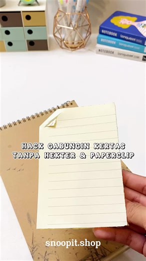 Cara Menyambungkan Kertas Tanpa Hekter atau Paper Clip