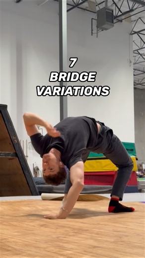 Coach Dash on Instagram: "⚠️7 bridge variations you should try ⚠️ . All of these come from my breaking days but I thought I would share some of my old stuff. Enjoy! . . #yoga #movement #bboying #breakdancing #calisthenics #flexibility #bodyweight #mobility #yogainspiration #gymnastics #backbend #stretch"