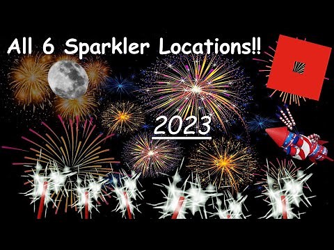 All 6 Sparklers Locations!! (2023) | Roblox Growing Up 2023 Independence Day Event