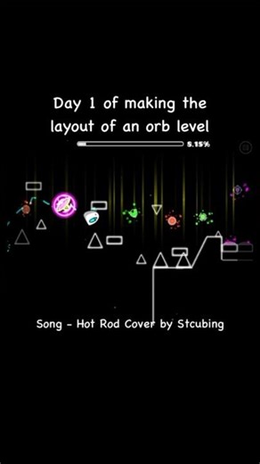 Day 1 of making the layout to an orb level #geometrydash #gdlayout #gd #gdcreator #gdlevels