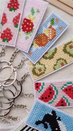 68.✨️DIY Cross-Stitched Alpha Keychains / Braceletbook Patterns #friendshipbracelets #handmade