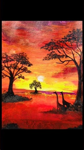 This Dark Red Sunset Looks Unreal… 🌅🔥 #shorts #art