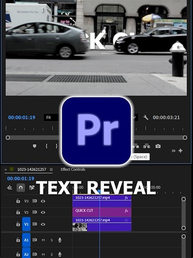 Easy Text Reveal In Premiere Pro?#Trick #TextReveal #QuickCut #tutorial #editing #premierepro