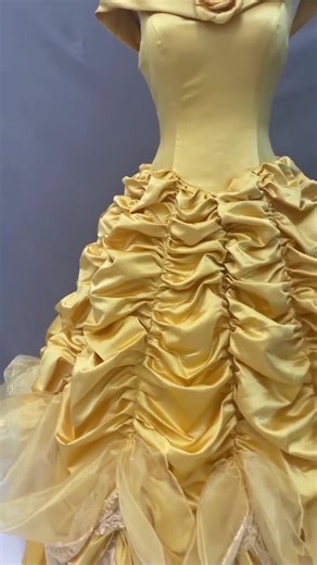 Princess Belle Dress Yellow Beauty and the Beast Belle Dress Gold Yellow Adult Woman Girls Cosplay Costume - Etsy