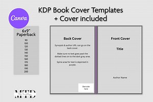 Canva KDP Book Cover Templates 6x9 (paperback) - Etsy