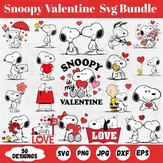 Cute Dog SVG Bundle, Cartoon Puppy Clipart, Valentine Dog Download for Cricut & Sublimation, Cute Puppy PNG, Charliee Brown, Snoopy Dog PNG - Etsy