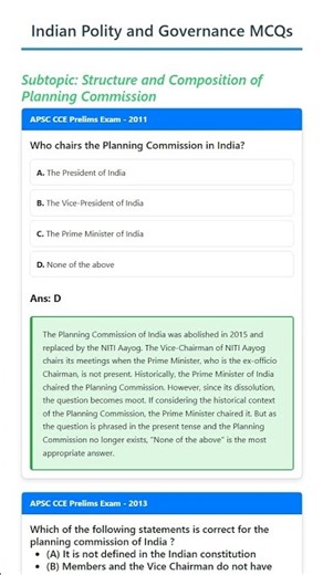Structure and Composition of Planning Commission