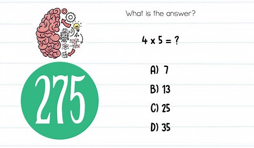 Brain Test Level 275 (NEW) What is the answer