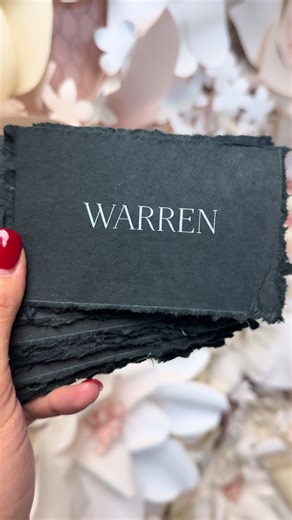 Handmade place cards