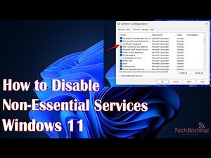 How to disable non-essential services in Windows 11