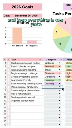 To Do List Spreadsheet Turn Big Goals into Daily and Monthly Plans