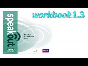 workbook 1.3 |Unit 1 | 1.3 workbook | English || hello | Speak out starter