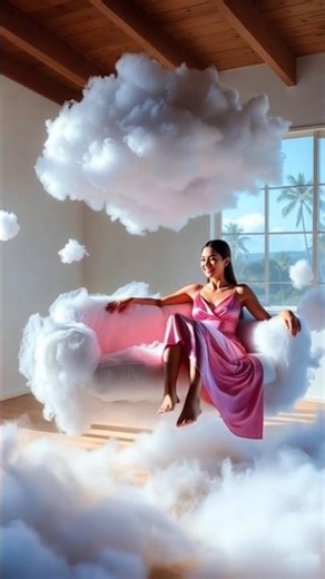 She sinks into a cloud bed & sofa… softest dreamy ASMR ever ☁️💤 by fifi ♡