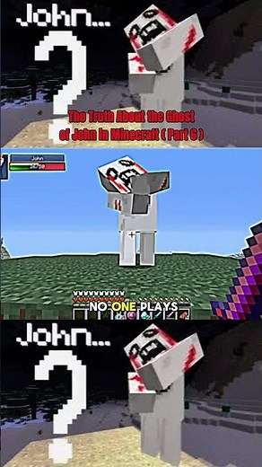 The truth about the Ghost of John in Minecraft ( Part 6 ) #minecraft #john #minecraftshorts #creepy