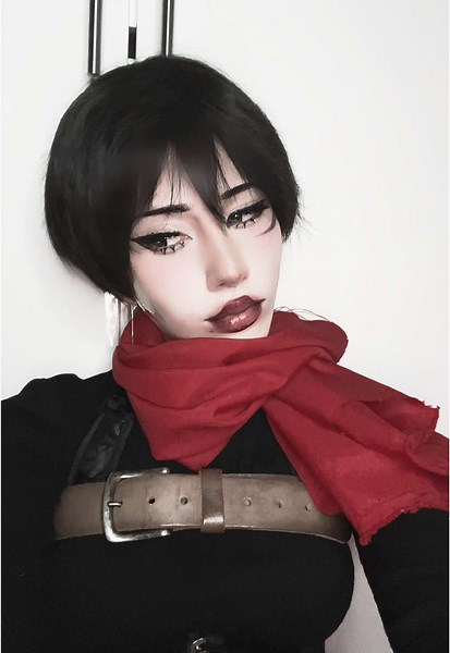 Bought a new cos y’all could never guess 😜 #anime #mikasaackerman #attackontitan #cosplay #mikasacosplay #fy #foryouu #viral #fyp