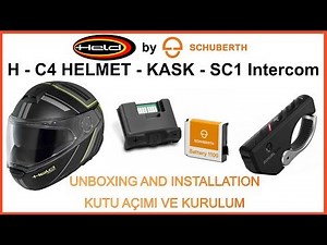 Schuberth C4 helmet, Sena SC1 and RC4 communication systems