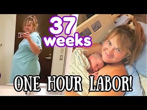 My Labor & Delivery Story at 37 weeks + footage! Positive Unmedicated Birth!