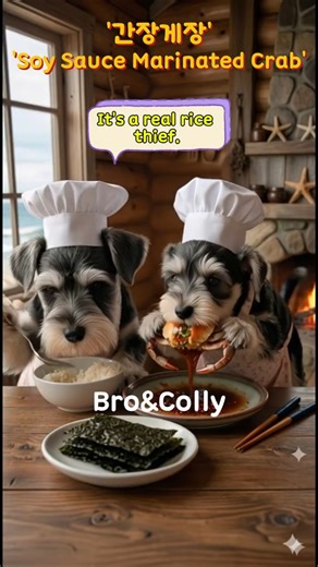 콜리가 만든 '간장게장'… 밥도둑 등장 🦀