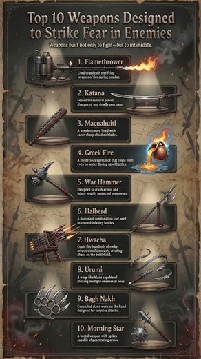 Top 10 Weapons Designed to Strike Fear in Enemies