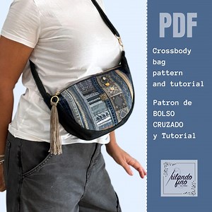 Denim Crossbody Bag Sewing Pattern: Upcycled Jean Purse (PDF Pattern) - Etsy Canada