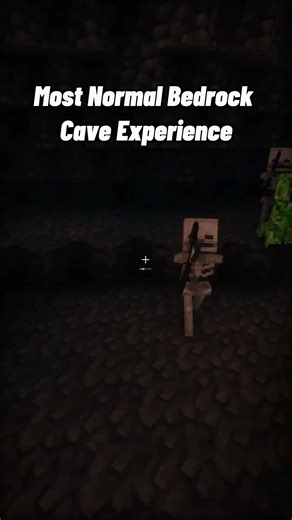 Minecraft Most Normal Bedrock Cave Experience... #shorts #minecraft