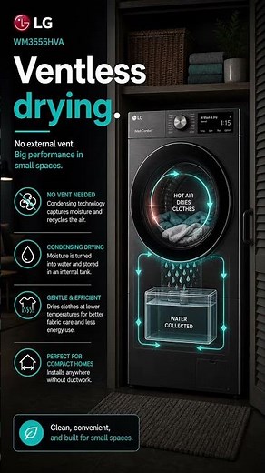 LG WM3555HVA All-in-One Washer Dryer Review | Ventless Combo