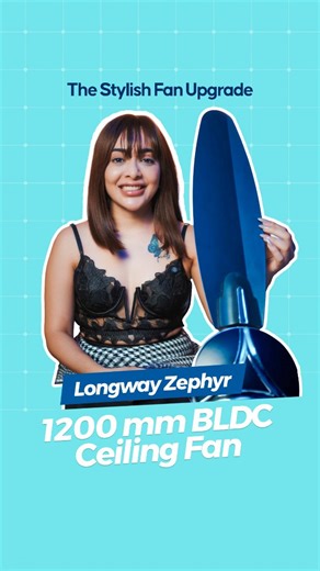 Prattika shah on Instagram: "Cooling that looks as good as it feels ✨ I’ve been using the @longwayindia Zephyr 1200 mm BLDC Ceiling Fan, and what I love most is how effortlessly it blends style with smart performance. The white, anti-dust finish keeps it looking fresh, while the ultra-high-speed BLDC motor makes every room feel cool in seconds. Plus, it’s BEE 5-Star rated, which means more savings and less power consumption. And the remote? Total convenience. No more getting up just to adjust th