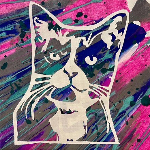 Custom Splatter Paint Pet Portrait - Etsy