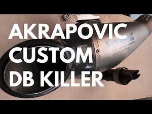 Custom Cut DB Killer baffle Akrapovic Exhaust on Yamaha XSR900 - MT09 Raw SOUND! DIY!