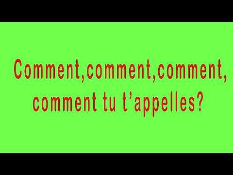 Comment tu t'appelles?