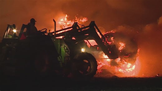 Grass fire breaks out north of Milan