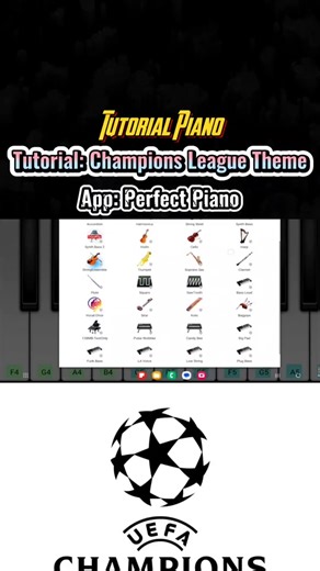 Tutorial: UEFA Champions League Theme #foryou #fyp #tutorialpiano #perfectpiano