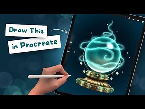 Procreate Tutorial: How to Draw a Crystal Ball | Easy Step-by-Step Fantasy Prop Art