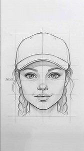 Perfect Face Proportions Drawing Tutorial 🧢 #shorts