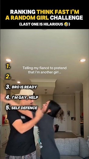 Ranking "Think Fast I'm a Random Girl Challenge" #shorts #tiktok #funnyshorts