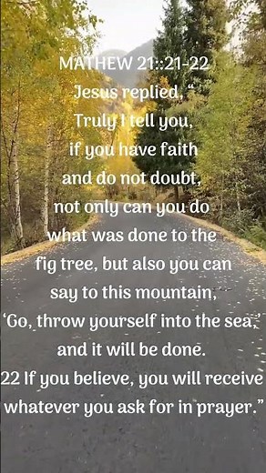 MATTHEW 21:21-22 (DAILY BIBLE VERSE)