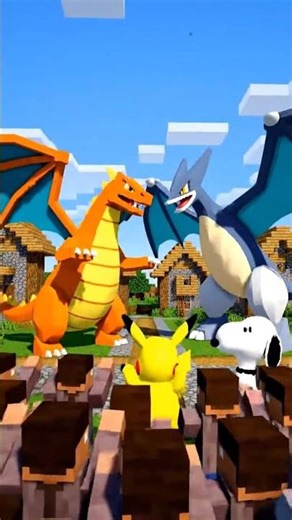 Charnizard VS Lugio At Minecraft Village.