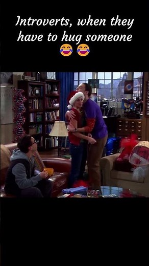 Sheldon hugs Penny for the first time 😍