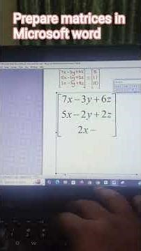 writing Matrix equations in Microsoft word #friends #computer #msword #viral #viralvideo