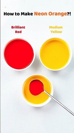 How to make Neon Orange?! #colors #oddlysatisfying #mixingcolors #asmr #watercolor