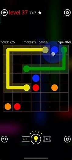 FLOW FREE MANIAS 7X7 LEVEL 37 COMPLETE SOLUTION #android #games #level #flowfree #solution